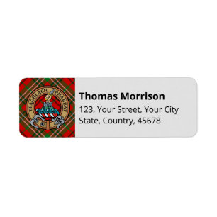 Clan Morrison Red Tartan Label