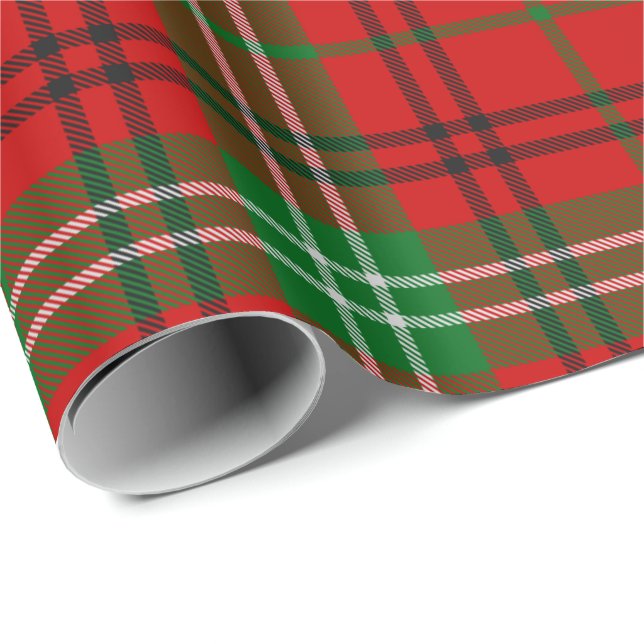 Clan Morrison Red Tartan Wrapping Paper (Roll Corner)