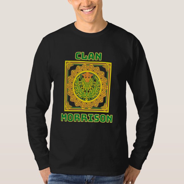 Clan Morrison Scottish Celtic Thistle T-Shirt (Front)