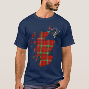Clan Morrison Tartan Map & Crest T-Shirt