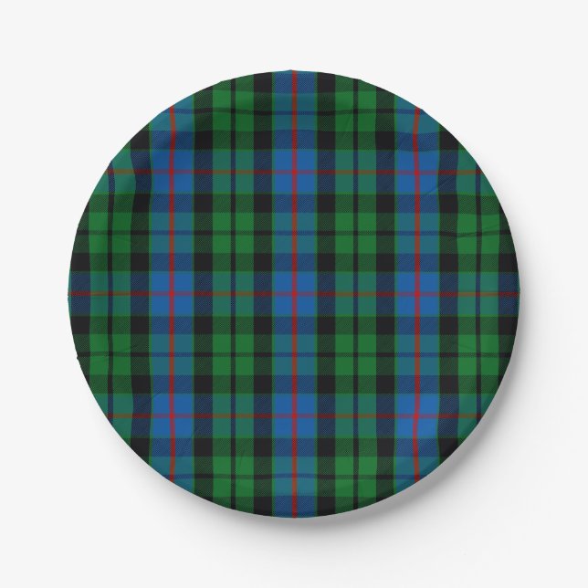 Clan Morrison Tartan Paper Plate (Front)