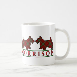 Clan Morrison Tartan Scottish Scottie Dogs Coffee Mug