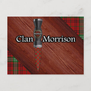 Clan Morrison Tartan Sgian Dubh Blade Postcard