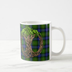 Clan Muir Tartan And Celtic Tree Of Life Coffee Mug