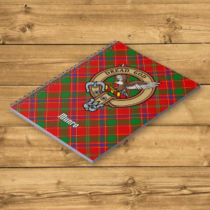 Clan Munro Crest over Tartan Notebook