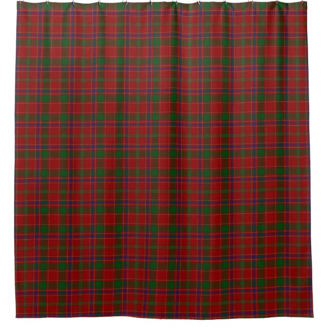 Clan Munro Scottish Heritage Tartan Shower Curtain (Front)