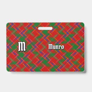 Clan Munro Tartan ID Badge