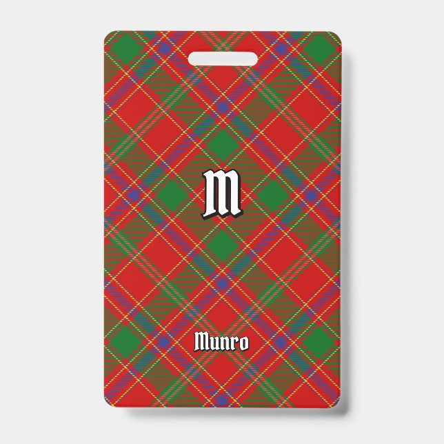 Clan Munro Tartan ID Badge (Front)
