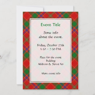 Clan Munro Tartan Invitation