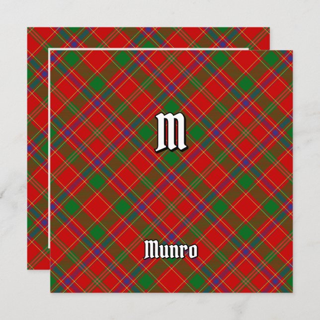 Clan Munro Tartan Invitation (Front/Back)