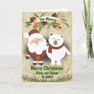 Clan Munro Tartan Plaid Christmas Holiday Card