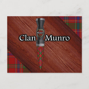 Clan Munro Tartan Sgian Dubh Blade Postcard