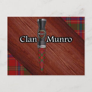 Clan Munro Tartan Sgian Dubh Blade Postcard