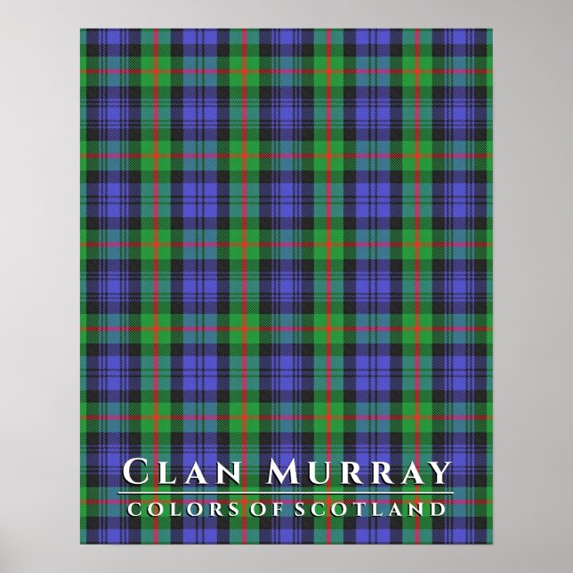 Clan Murray Colours of Scotland 2 Tartan Plaid Poster (Front)