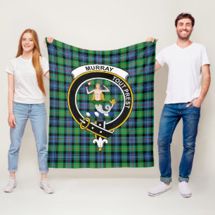 Clan Murray Dysart of Atholl Ancient Tartan Plaid Fleece Blanket