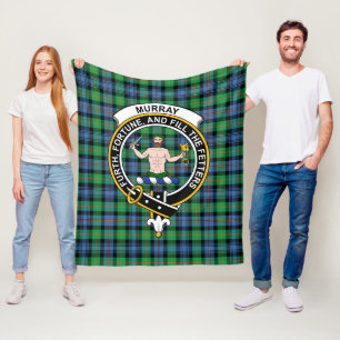 Clan Murray of Atholl Ancient Tartan Plaid Fleece Blanket