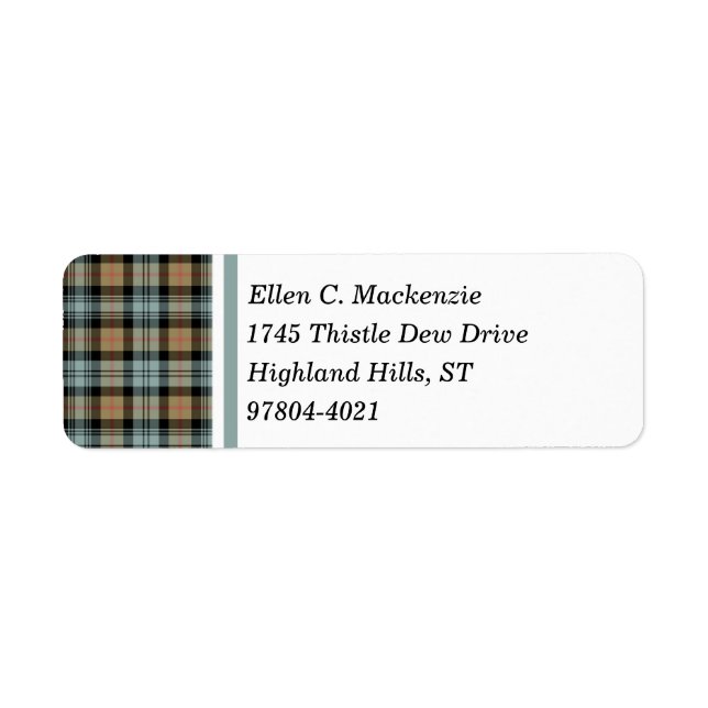 Clan Murray Tan and Black Weathered Tartan (Front)