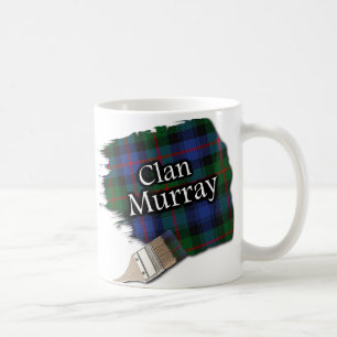 Clan Murray Tartan Paint Brush Cup Mug