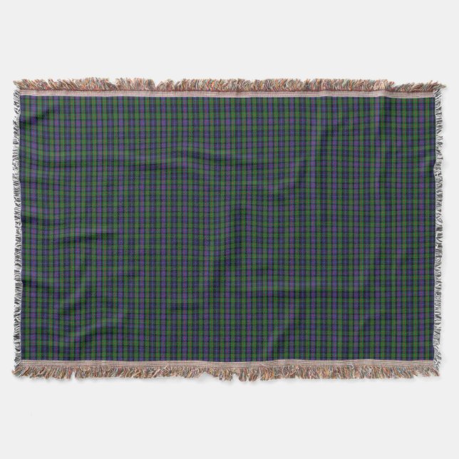 Clan Murray Tartan Throw Blanket (Front)