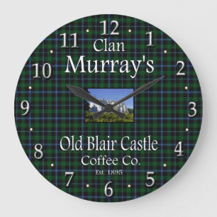 Clan Murray's Old Blair Castle Coffee Co. Large Clock