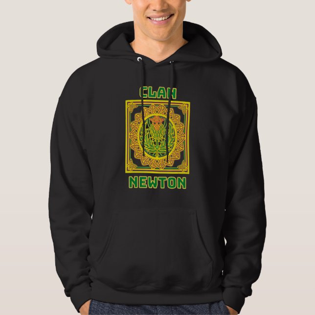 Clan Newton Scottish Celtic Thistle Hoodie (Front)