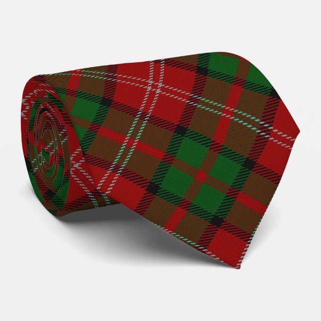 Clan Nisbet Nesbitt Letter N Monogram Tartan Tie (Rolled)