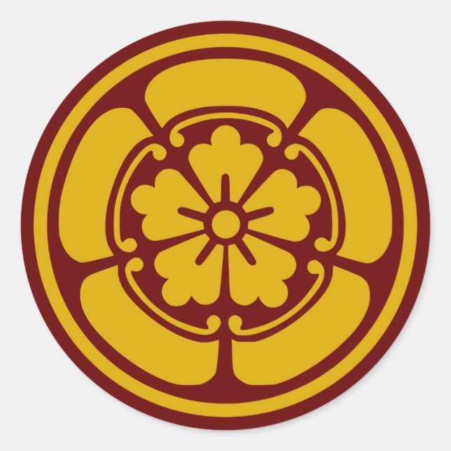 Clan Oda Crest (Kamon) Classic Round Sticker (Front)