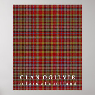 Clan Ogilvie Colours of Scotland Tartan Poster