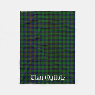 Clan Ogilvie Tartan Plaid Fleece Blanket