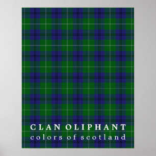 Clan Oliphant Colours of Scotland Tartan Poster