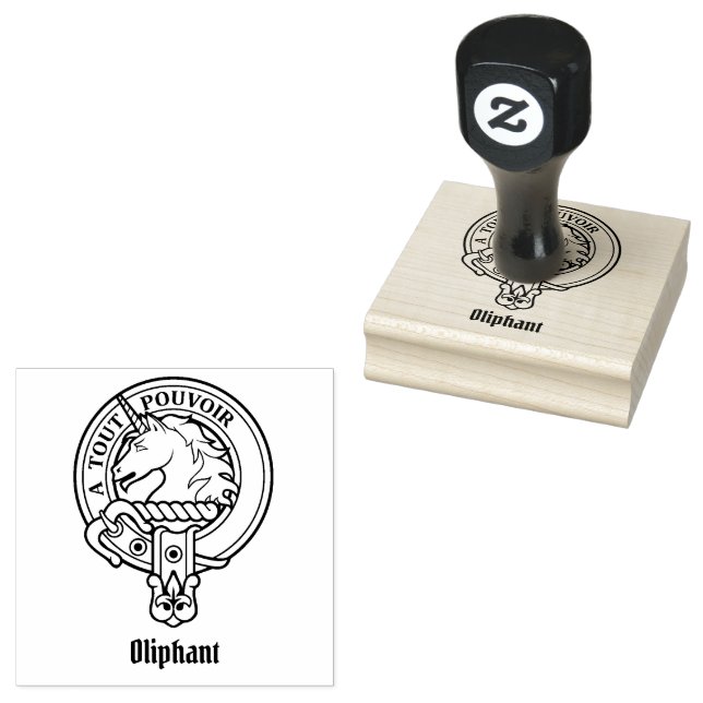 Clan Oliphant Crest Rubber Stamp (Stamped)