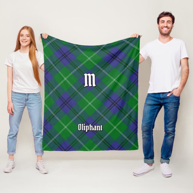 Clan Oliphant Tartan Fleece Blanket (In Situ)