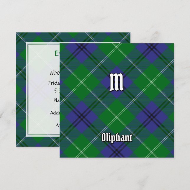 Clan Oliphant Tartan Invitation (Front/Back)