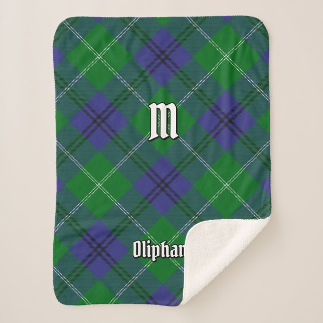 Clan Oliphant Tartan Sherpa Blanket (Front)