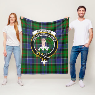 Clan Paterson Ancient  Tartan Plaid Fleece Blanket