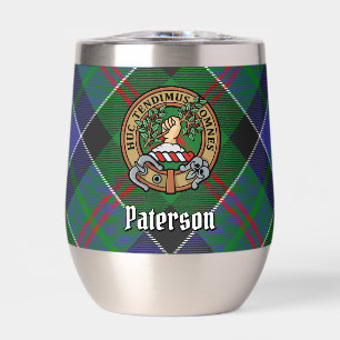 Clan Paterson Crest over Tartan
