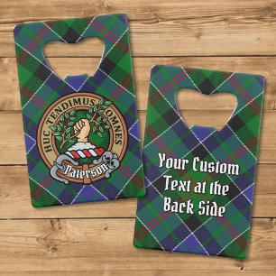 Clan Paterson Crest over Tartan