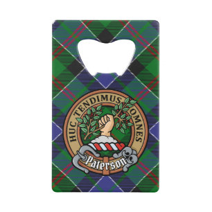 Clan Paterson Crest over Tartan