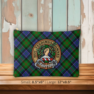 Clan Paterson Crest over Tartan Accessory Pouch