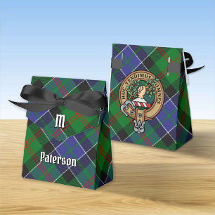 Clan Paterson Crest over Tartan Favour Box