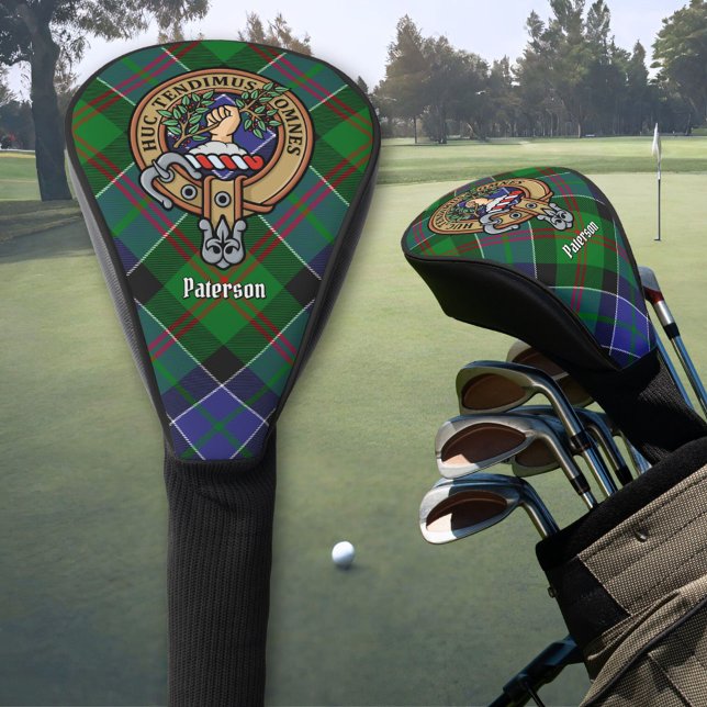 Clan Paterson Crest over Tartan Golf Head Cover (Creator Uploaded)