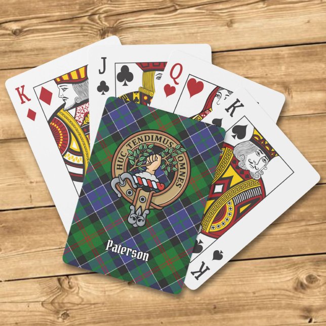 Clan Paterson Crest over Tartan Playing Cards (Creator Uploaded)