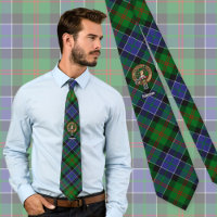 Clan Paterson Crest over Tartan