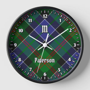 Clan Paterson Tartan Clock