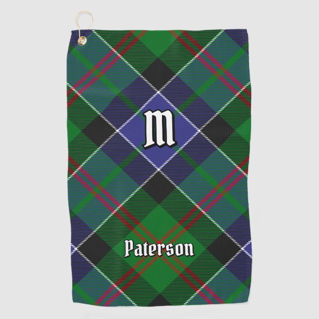 Clan Paterson Tartan Golf Towel (Front)