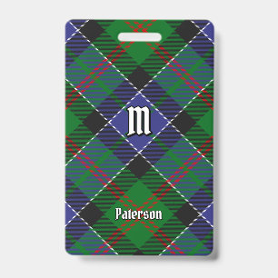 Clan Paterson Tartan ID Badge