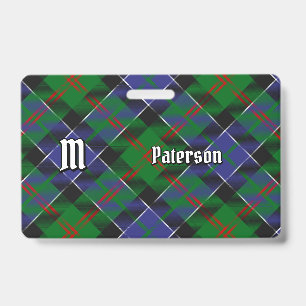 Clan Paterson Tartan ID Badge