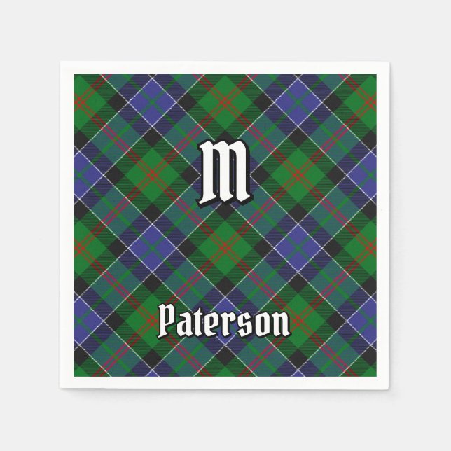 Clan Paterson Tartan Napkin (Front)
