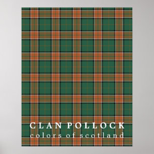 Clan Pollock Colours of Scotland Tartan Poster
