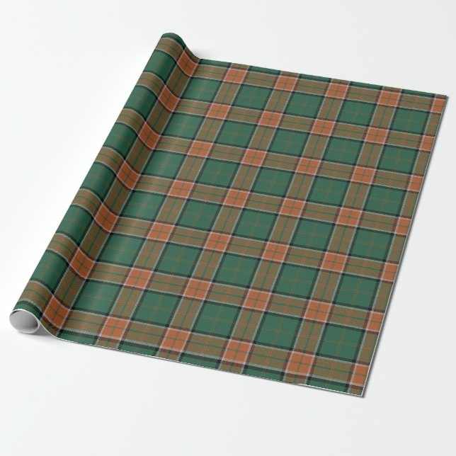 Clan Pollock Scottish Tartan Wrapping Paper (Unrolled)